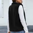 thumbnail image 7 of Kaemgyyd Womens Fuzzy Sherpa Fleece Jacket Lightweight Vest Cozy Sleeveless Cardigan Zipper Casual Outerwear with Pocket, 7 of 7