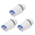 thumbnail image 1 of Conector de tubo de purificador de agua de conexión rápida macho de 1/4" - tubo OD de 1/4" para sistema de ósmosis inversa 3 piezas, 1 of 7
