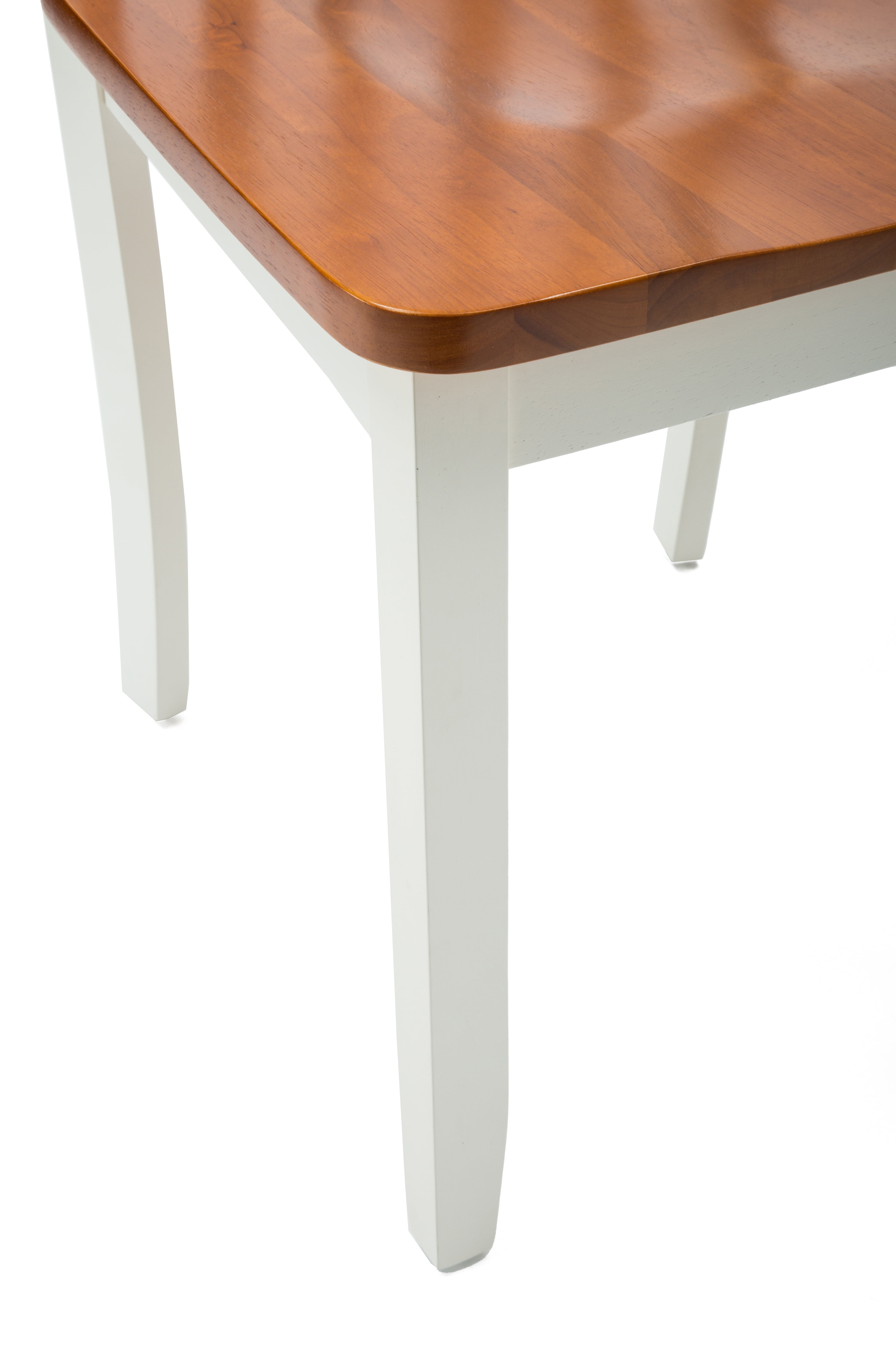 Boraam Bloomington High Back Wood Dining Room Chairs, Set of 2, Cream/Honey Oak Finish