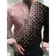 thumbnail image 1 of Camisa de hombre con estampado gráfico geométrico, cuello alto, ropa de calle para exteriores, manga larga, ropa estampada, 1 of 6