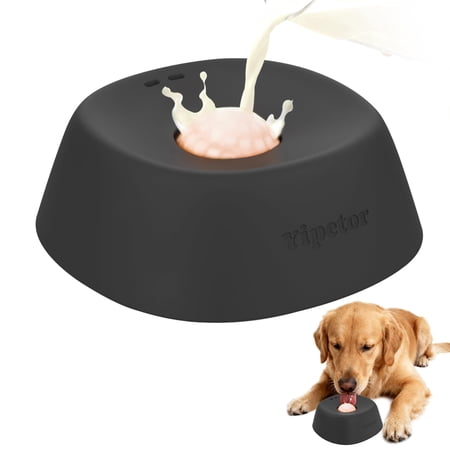 Yipetor Slow Feeder Dog Bowls for Liquid Treat 【Enrichment Ball-Roll】 Bone Broth Dog Lick Bowl 3/4 Cup Yogurt Pup Lick Toy for Large Medium Small Breeds Dietary Supplement/Post-op Nutrition