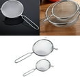 thumbnail image 4 of Stainless Steel Mesh Strainer Long Handle Scoop Slotted Ladle Food Serving Colander For Noodles Dumplings (10 Inches Double Layer), 4 of 8