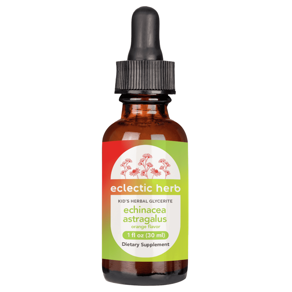 Kids Echinacea Astragalus-Orange Flavor No Alcohol Eclectic Herb 1 oz Liquid