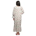 thumbnail image 4 of Moomaya Printed Nightdress For Ladies Cotton Ruffled Border Nursing Nightwear, 4 of 5