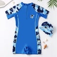 thumbnail image 4 of MEZZALL Children Swimsuit Boys Sun Swimwear One-Pieces Monokini Ice Cream Printed Rash Guard With Astronaut Print For Beach Pool Summer Vacation Bathing Suit Beachwear, 4 of 6