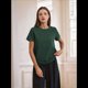 thumbnail image 4 of Camisetas de Corta Extragrandes para Mujer, Cuello Redondo, Holgadas, para Hacer Ejercicio, Informales, de Verano, de Algodón, Verde Oscuro, XL, 4 of 8