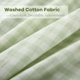 thumbnail image 5 of 2 Pack Pile Green White Plaid Ruffle Gingham King Size Pillow Shams, 100% Washed Cotton Checkered Farmhouse Bed Pillowcases Envelope Closure - 20''x36'', 5 of 7