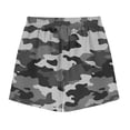 thumbnail image 4 of Boys 2 in 1 Swim Trunks Quick Dry Camo Board Shorts for Kids with Built in Liner Adjustable Waist Beach Swimwear Gray,Size 13 T, 4 of 9