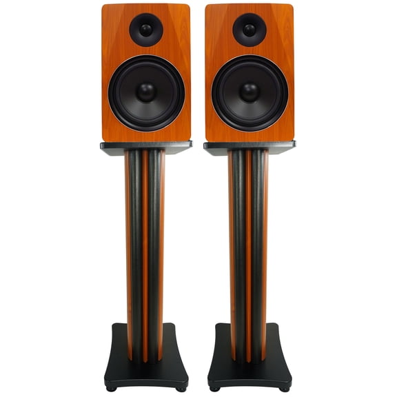 2) Rockville APM8C 8" Powered USB Studio Monitor Speakers 28" Premium Stands