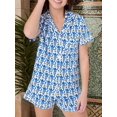 thumbnail image 2 of Pj Lounge Set Ropa Dormir Mujer 2PCS Mono Manga Corta Botón Abajo, 2 of 9