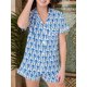 thumbnail image 2 of Pj Lounge Set Ropa Dormir Mujer 2PCS Mono Manga Corta Botón Abajo, 2 of 9