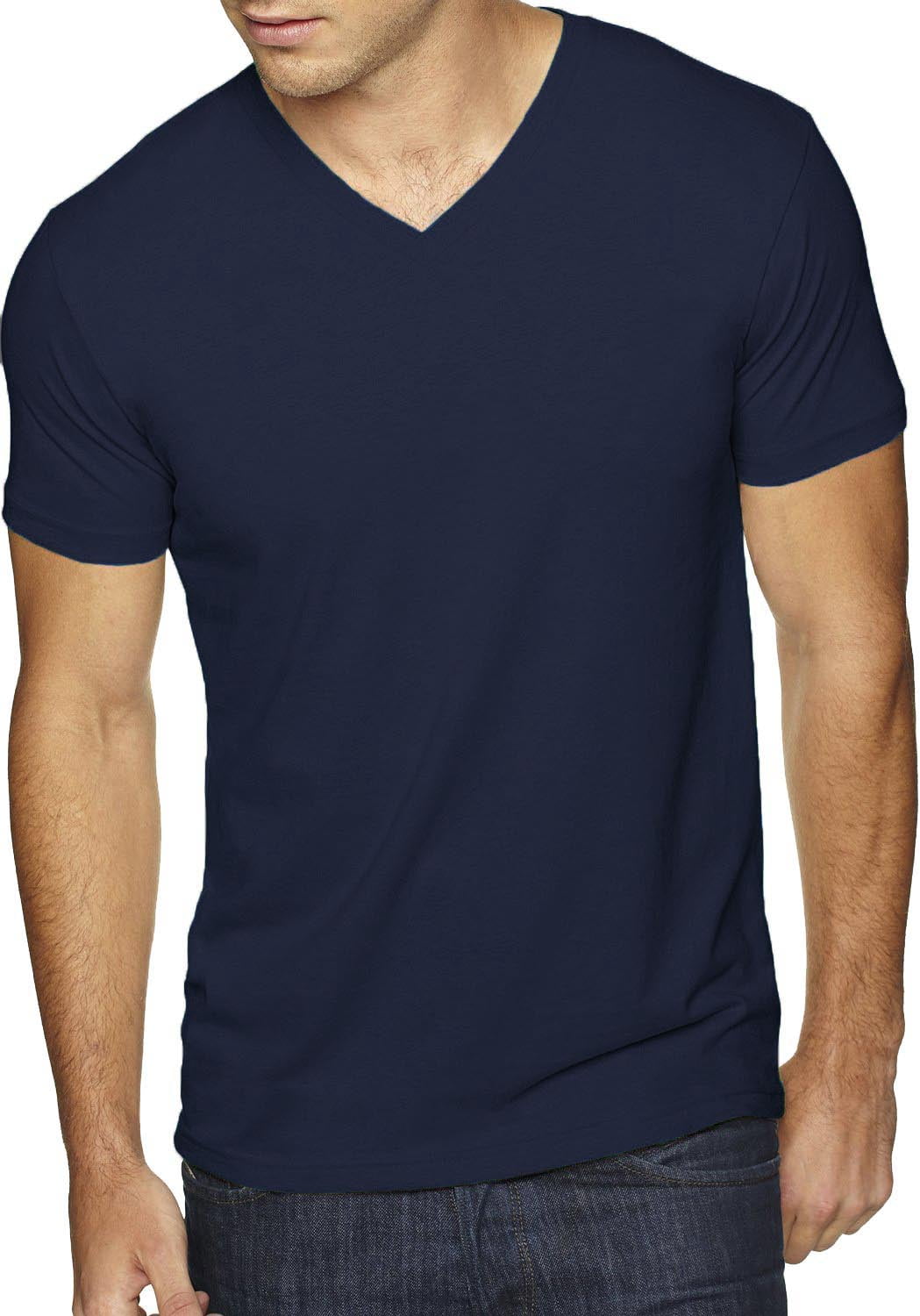 Ma Croix Men's Premium Solid Cotton V Neck T-Shirts Short Sleeve Tee ...