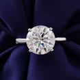 thumbnail image 4 of Bow Jewelry Solitaire Engagement Proposal Rings - 2.16 Ct Round Cut Moissanite Rings - 14K White Gold Plated Wedding Rings - Solo Stone Wedding Moissanite Ring - Valentine Rings, 4 of 9