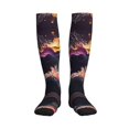 thumbnail image 3 of Compression Socks for Women and Men - Explosive Fluid Splash Art Compression Socks Circulation for Workout, 3 of 8