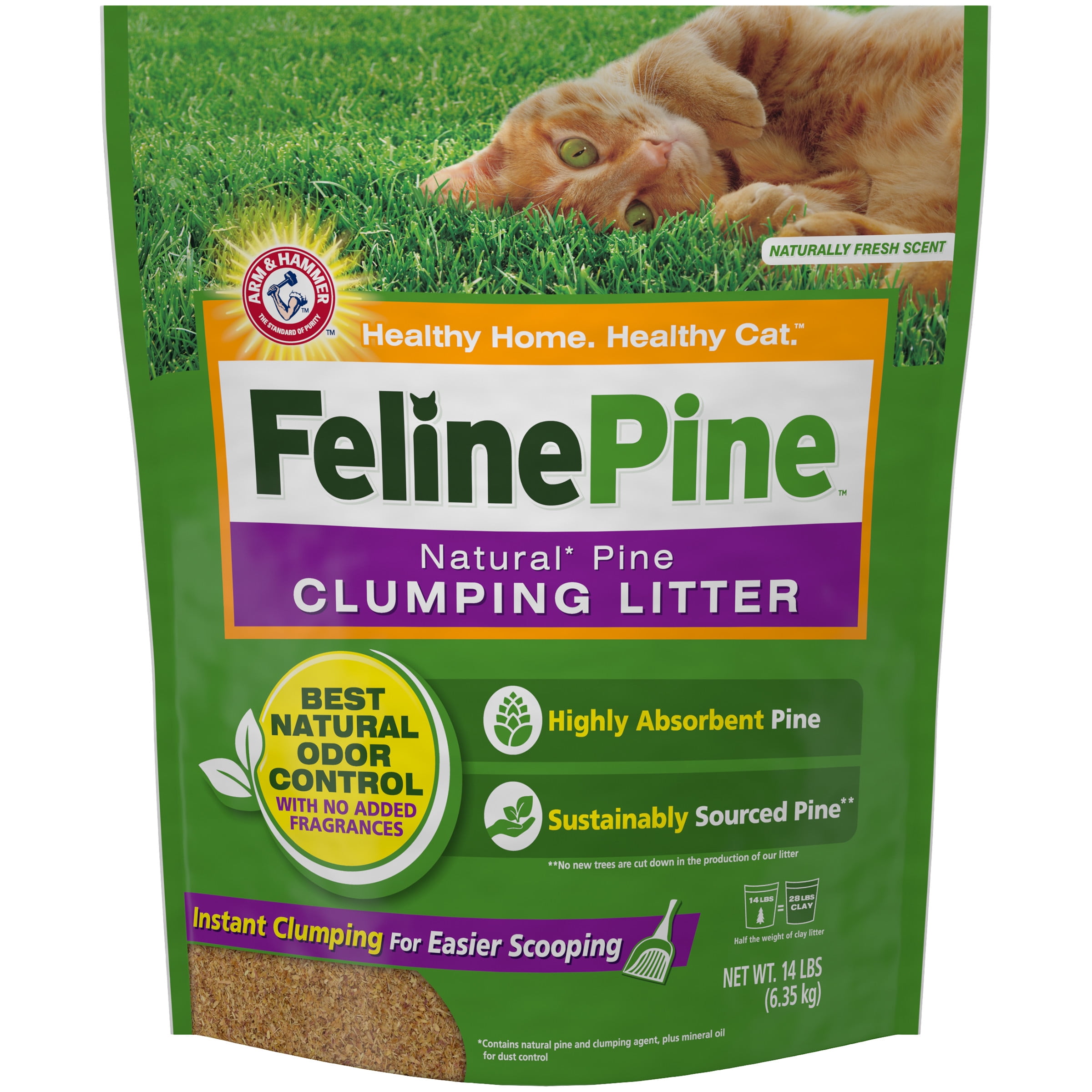 Feline Pine Cat Litter Clumping 14lb