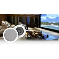 Pair Rockville HC85-16 White 8" 700 Watt In-Ceiling Home Theater Speakers 16 Ohm