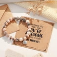 thumbnail image 5 of Sometimes You Forget You're Awesome Unique Gifts Natural Stone Bracelets for Women Teen Girls Birthday Present, 5 of 7