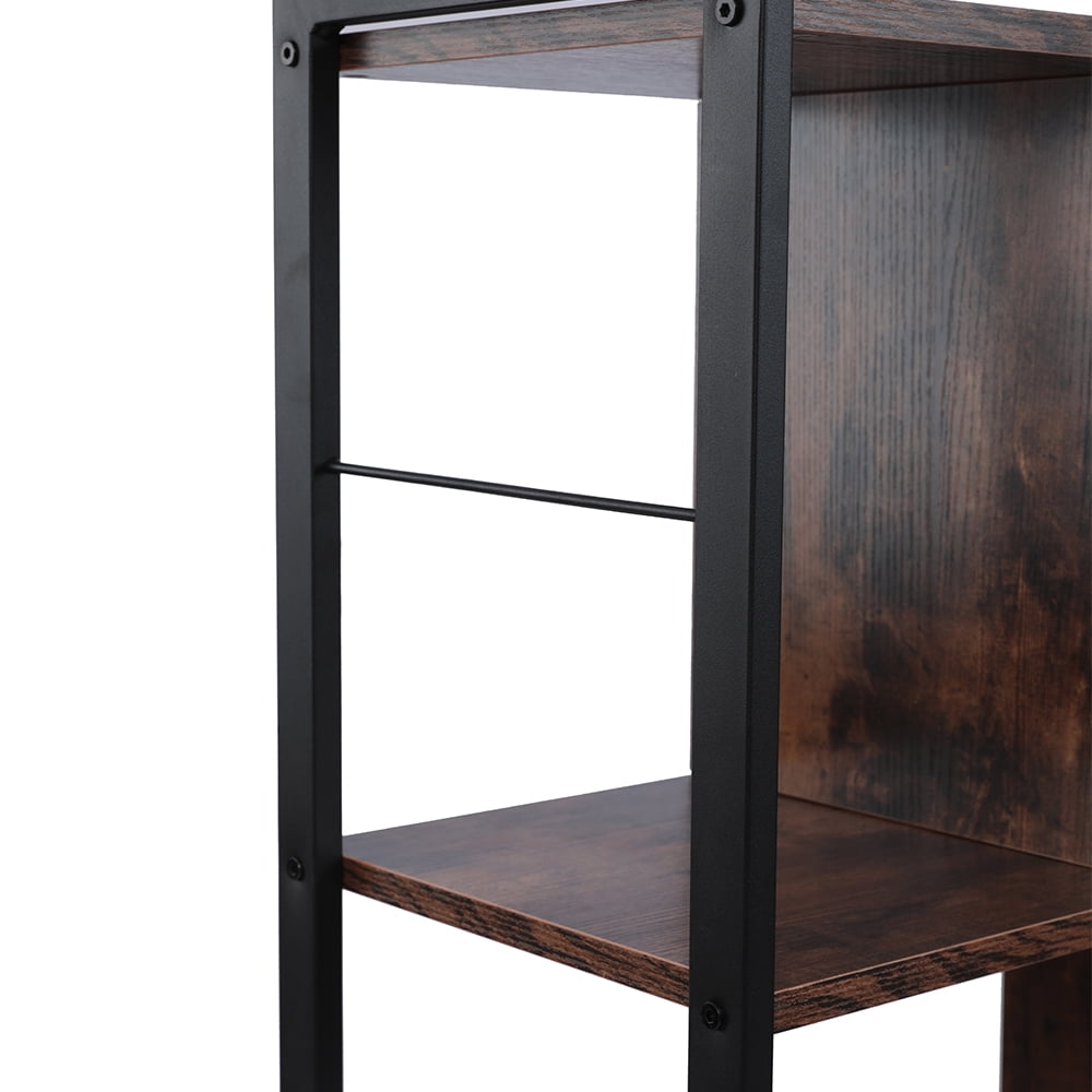 Kepooman Industrial Bookshelf 4 Tier, Metal Tall Book Shelf with Open Shelving Unit, Simple Assembly, Stable Steel Frame, Rustic Brown Kepooman Industrial Bookshelf 4 Tier, Metal Tall Book Shelf with Open Shelving Unit, Simple Assembly, Stable Steel Frame, Rustic Brown