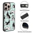 thumbnail image 2 of WIRESTER Shockproof Soft Rubber Cover Case for Apple iPhone 16 Pro Max 6.9" 2024, Siberian Husky Funny Playful Postures On Aero Blue Background, 2 of 5