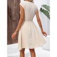 thumbnail image 5 of Women's vacation dress with lace cutout V-neck and floral A-line skirt, 5 of 6