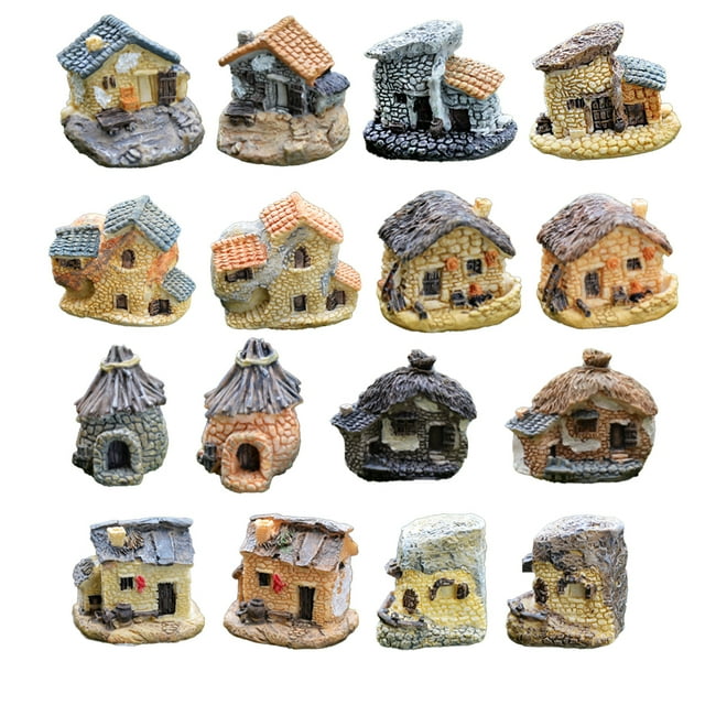 Maoww Fairy Garden Kit Synthetic Resin Not Fade Easily Terrarium Decor Wide Application Different Display Balcony Decoration Yellow Type3 NO3