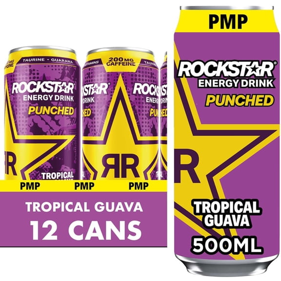 Rockstar Tropical Guava Energy Drink 500ml (pack of 12)