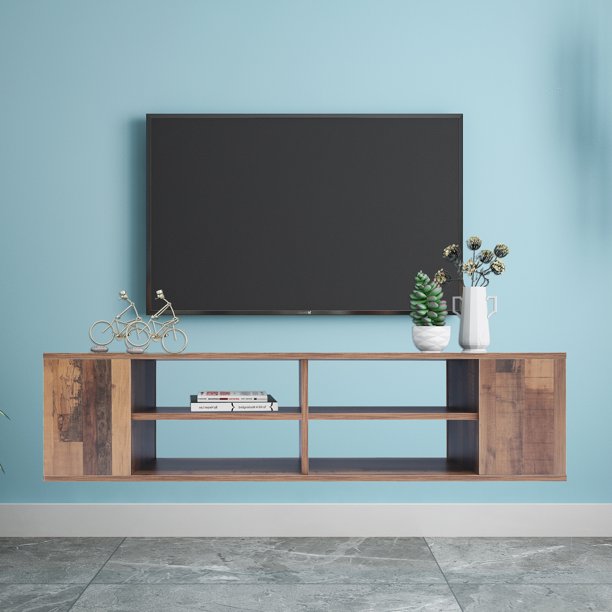 Wall Mounted Media Console,Floating TV Stand Component Shelf with