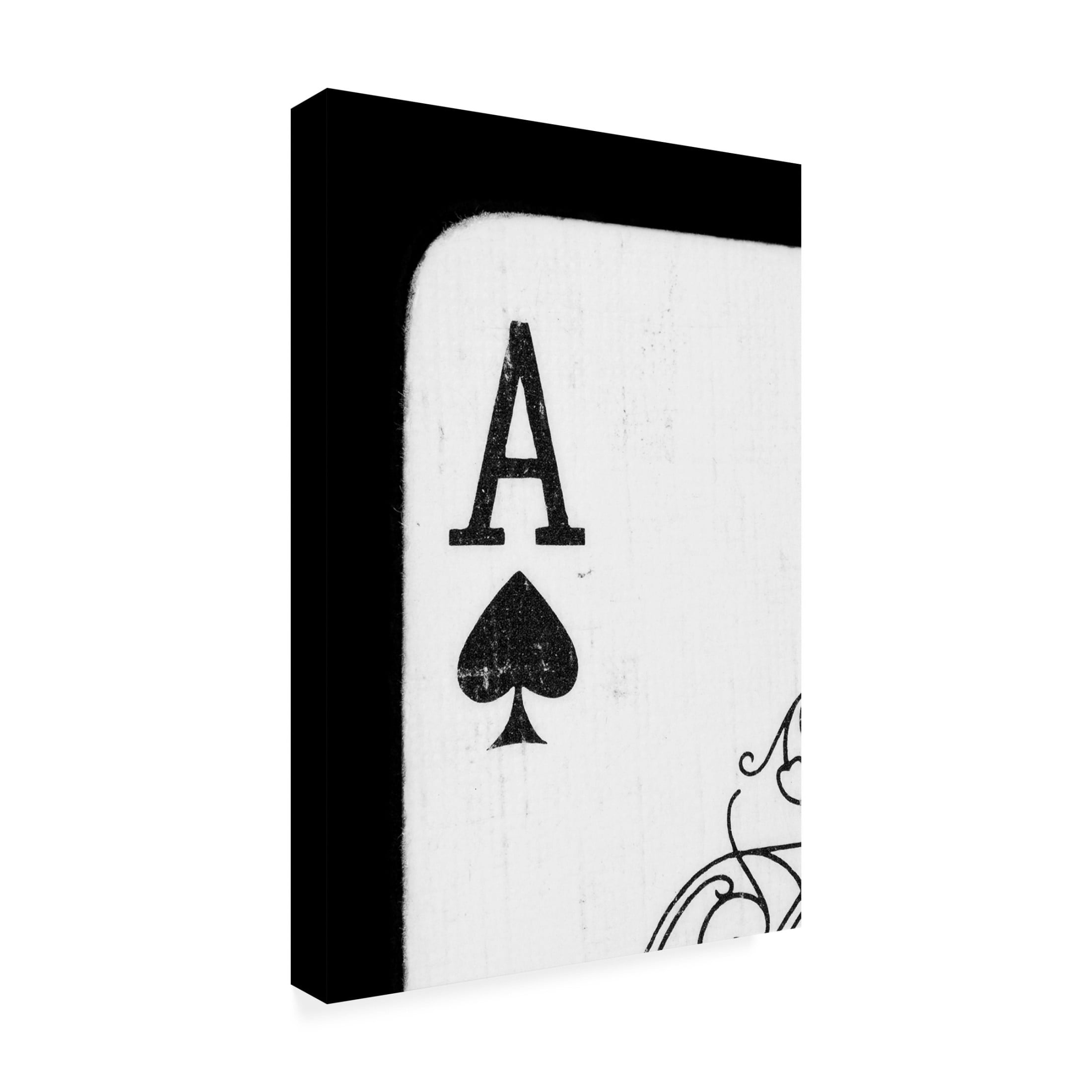 Canvas Wall Art - Tom Quartermaine 'Ace of Spades Close Up' Wall Art for Living Room, Bedroom, or Office Décor by Trademark Fine Art - 16 x 24 Inches
