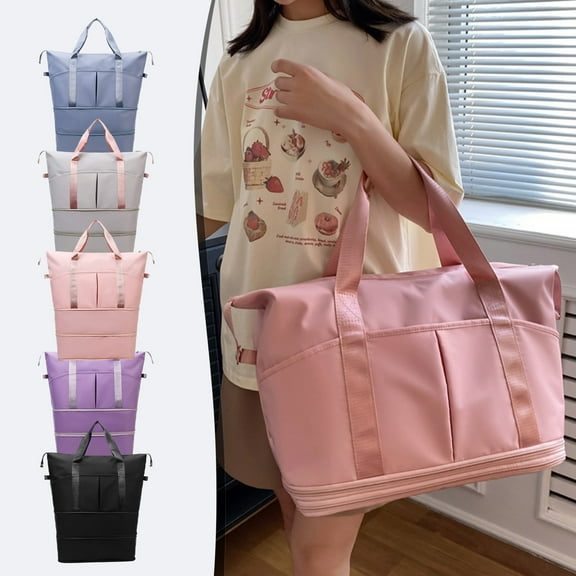 CXALSSY Travel Duffel Bag, Travel Bag, Large Duffel Bag, Weekenders & Overnight Bags, Duffel Bags for Women Men, Portable Foldable Lightweight Waterproof Duffel Bag