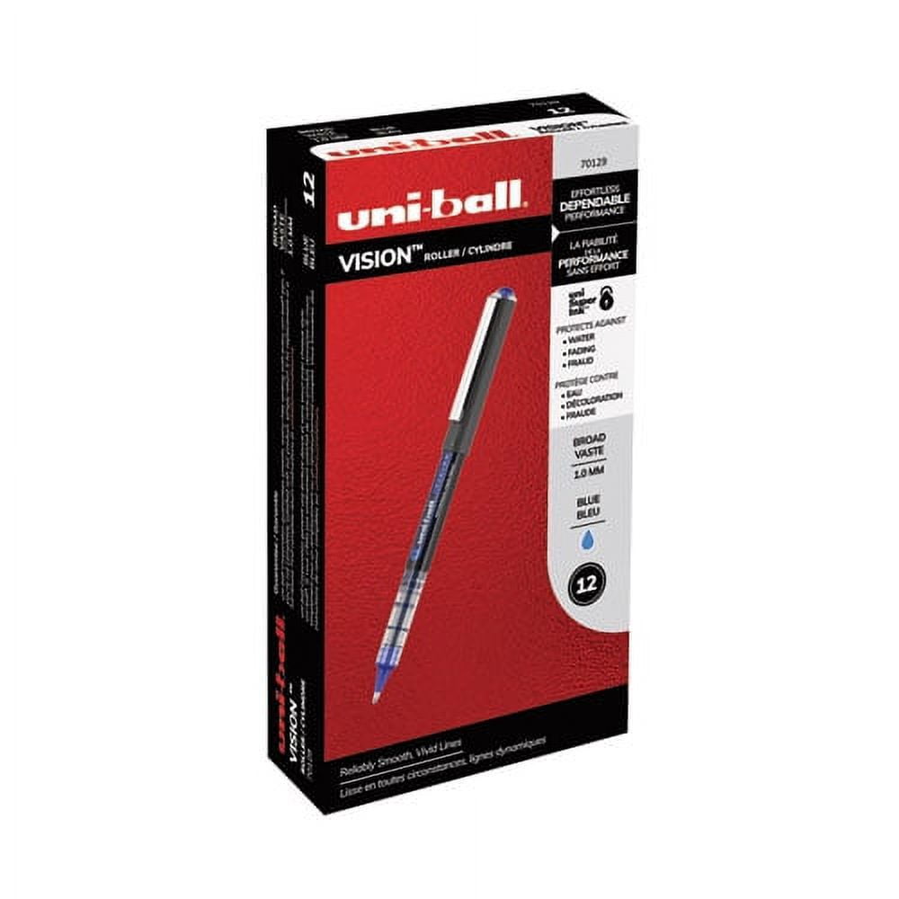 "Vision Roller Ball Pen, Stick, Bold 1 Mm, Blue Ink, Black/blue Barrel, Dozen | Bundle of 5 Dozen"