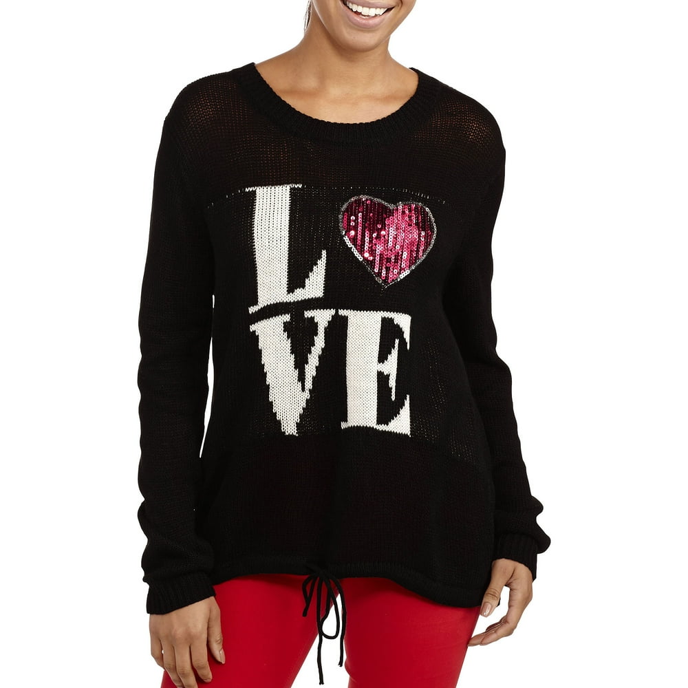 Almost Famous - Almost Famous Juniors Long Sleeve Scoop Neck Sweater ...