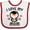 White and Red, variant on Inktastic I Love My Mom with Cute Penguin and Hearts Girls Baby Bib