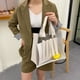 thumbnail image 5 of Bolso de compras transparente de PVC para mujer a la moda, bolso grande de retazos (beige) Tmvgtek Oficina Multiescena Multifunción, 5 of 9