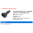 thumbnail image 2 of Thermostat Housing Cover - Compatible with 2012 - 2017 Hyundai Accent 2013 2014 2015 2016, 2 of 2