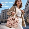 thumbnail image 6 of Corduroy Insulated Lunch Bag for Women, 16-Can Water-Resistant Lunch Tote with Soft Handle, 6-Hour Cold Retention Cooler Bag with Aluminum Foil Lining for Work, Office, Picnic, 6 of 9