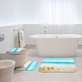 thumbnail image 6 of Beach Seashell Ocean Bathroom Rug Set of 3, 3 Pieces Bath Mats Set, Summer Non-Slip Washable Cover Floor Rug Decorations for Kitchen Bathroom Bedroom, 6 of 6
