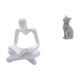 thumbnail image 1 of Figura de pensador abstracto,Estatua de pensador abstracto,decoración para el hogar,Figura humana decorativa para oficina,coleccionable,Figura de escritorio,Estatua de gato,linda, 1 of 8