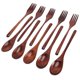 thumbnail image 1 of 10 Pcs Wooden Spoons Forks Set Wooden Utensil Set Reusable Natural Wood Set For Cooking Eating, 1 of 5