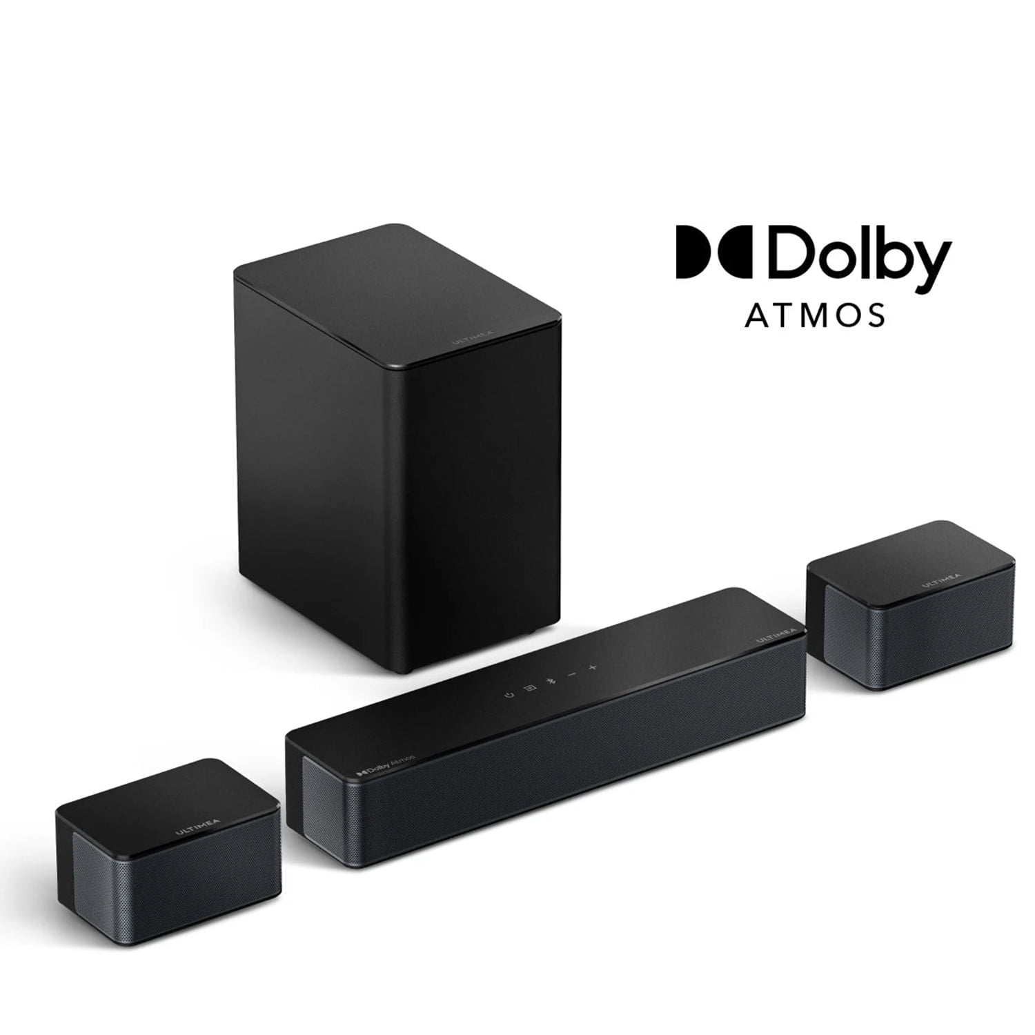 ULTIMEA Poseidon D60 5.1 Sound Bar with Dolby Atmos for Smart TV, 410W Peak Power, Surround Sound System for TV, Wireless Subwoofer Bass Boost, Surround Adjustable