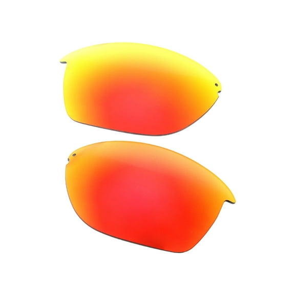 Walleva Fire Red Mr.Shield Polarized Replacement Lenses for Oakley Unstoppable Sunglasses