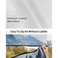 thumbnail image 6 of 4th of July RV Awning Sun Shade Screen 9'X7' American Flag Mesh Sunscreen Mountain Forest Awning Shade Screen with Zipper UV Blocker Completed Kits Outdoor Canopy for RV Motorhome Camper Travel, 6 of 7