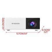 COM1950s Mini Projector,Portable Projector with Auto Focus,Hd Projector for Outdoor and Indoor Use,180° Rotatable Stand,Built-In Speaker,Compatible with Smartphone and Laptop