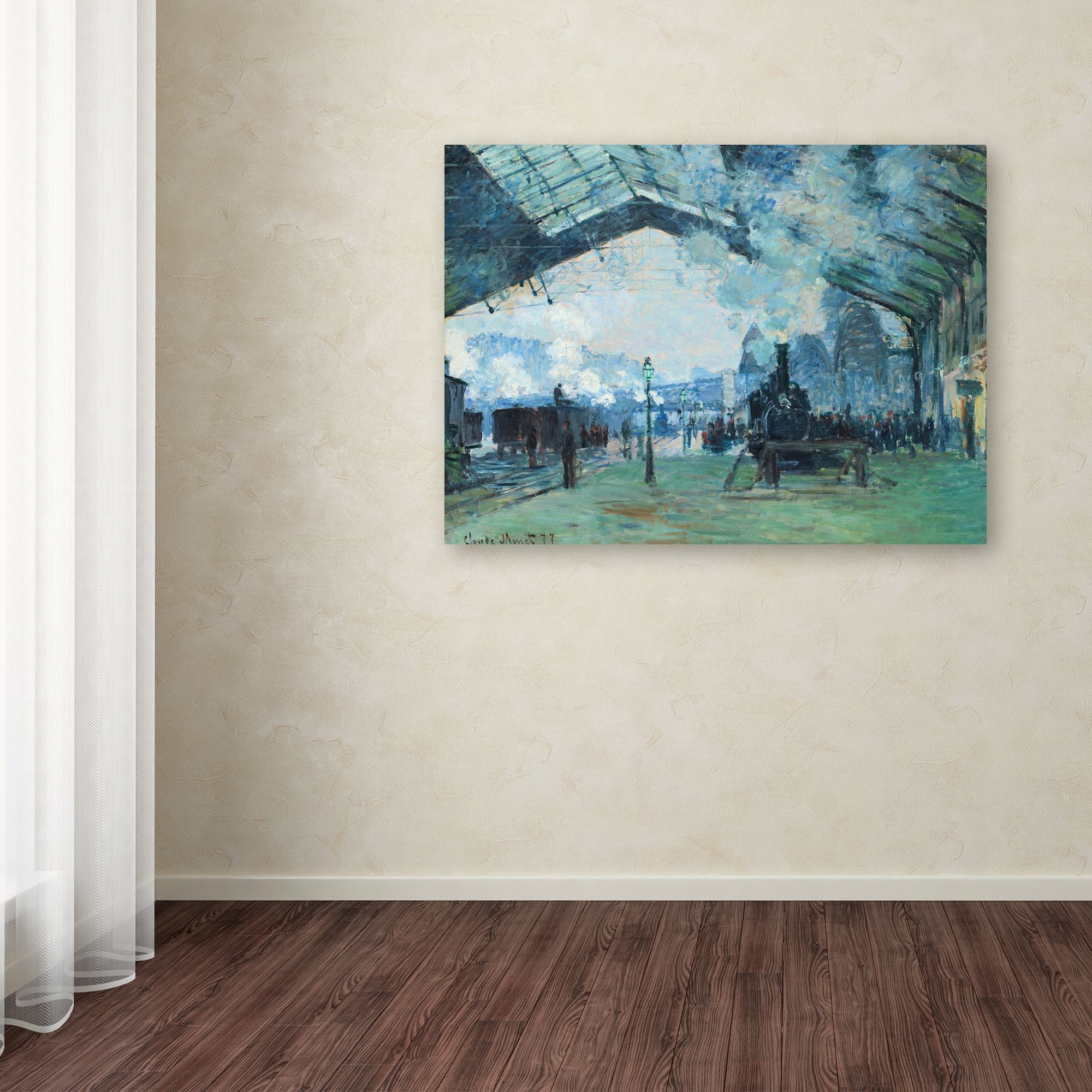 Trademark Fine Art 'Gare Saintlazare' Canvas Art by Monet