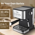thumbnail image 3 of Coffee Maker,1.5l Water /coffee Water /coffee Spoon / 1.5l Water Wand / 15 Bar Espresso Bar Espresso 1050w Coffee Maker Wand / 1.5l Coffee With Cappuccino/la Buzhi Siuke Dsfen, 3 of 6