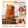 thumbnail image 4 of Tope de puerta khevga capibara adorable con peso de 1.3 kg, peluche, 4 of 5