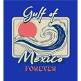 thumbnail image 2 of Gulf of Mexico Forever Sunset Wave Youth Royal Blue Long Sleee Hoodie-Small, 2 of 6