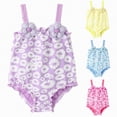 thumbnail image 4 of TOWED22 Newborn Baby Girl Swimsuit Toddler Ruffle Swimsuit Bikini Tankini Infant Swimwear One Piece Bathing Suits for Girls Blue,0-6 M, 4 of 4