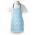 thumbnail image 4 of Abstract Apron, Raindrops in Soft Tones Doodle Pastel Cartoon Repetition, Unisex Kitchen Bib with Adjustable Neck for Cooking Gardening, Adult Size, Pale Blue White, by Ambesonne, 4 of 4