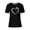 thumbnail image 4 of ICHUANYI Womens Trendy Summer Tops Stylish Print Regular T Shirt Short Sleeves Crew Neck Tee, 4 of 4