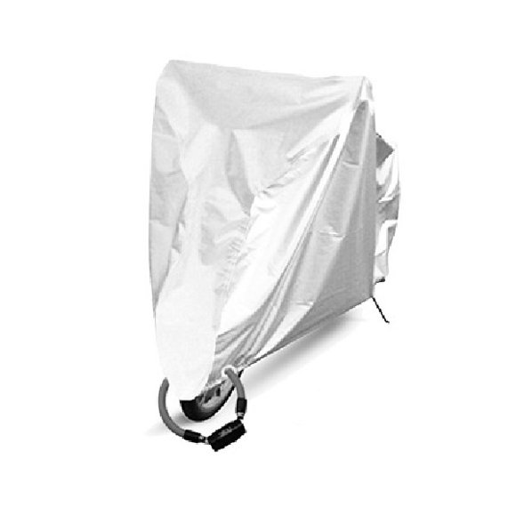 Typpkmm Bike Cover, Waterproof Bicycle Protector, Heavy Duty Rain Shield for Outdoor Storage, Silver